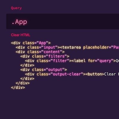 Screenshot of HTML Filter